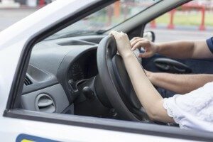 student taking driving lessons in basildon